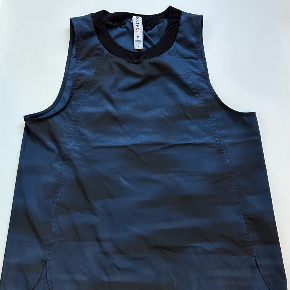 Athleta blue & black ‘dressy’ top.